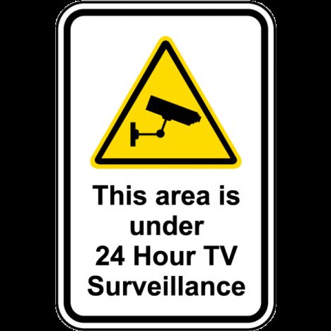 Area Under 24 Hour TV Surveillance